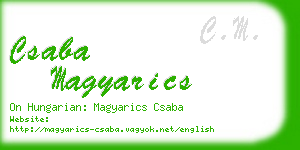 csaba magyarics business card